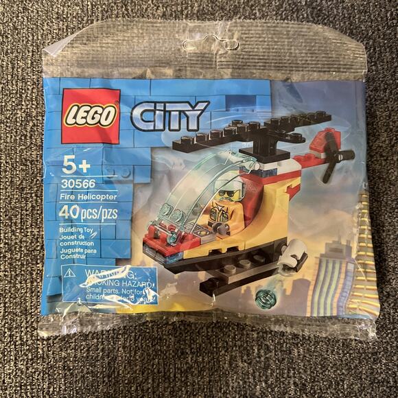 LEGO City 30566 Fire Helicopter Polybag 40 Pieces NEW SEALED Packaging - Picture 1 of 5
